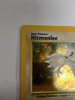 Pokemon TCG Hitmonlee 7/62 Fossil Set Holo Rare Card Vintage WOTC 1999 LP - Image 3