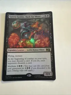 MTG Marvel Super Heroes-Commander-Green Goblin, Back for More -FOIL - 0657 - Image 1
