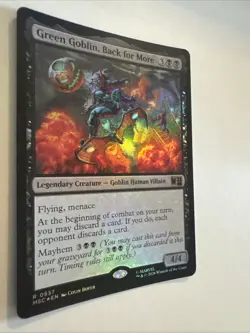 MTG Marvel Super Heroes-Commander-Green Goblin, Back for More -FOIL - 0657 - Image 3