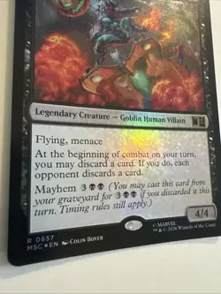 MTG Marvel Super Heroes-Commander-Green Goblin, Back for More -FOIL - 0657 - Image 4