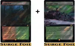 Game Trail + Fortified Village ** SURGE FOIL EXTENDED ART ** Doctor Who MTG - Image 1
