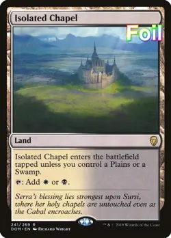 MTG DOM NM Rare Isolated Chapel #241 Foil - Image 1