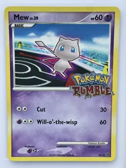 Mew 10/16 Pokemon Rumble Stamped Promo Moderately Played (2) Nintendo 2009 - Image 1
