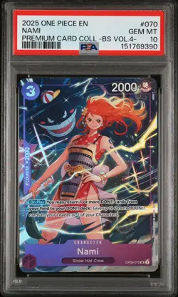 2025 ONE PIECE PREMIUM CARD COLLECTION -BEST SELECTION VOL.4 - #070 NAMI PSA 10 - Image 1