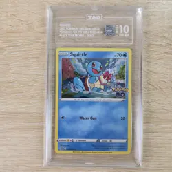 LOW POP TAG 10 Squirtle SWSH233 Black Star Holo Promo Cosmos Pokemon Go Pin Card - Image 1