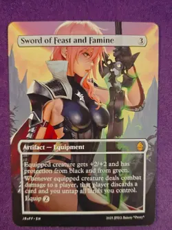 Sword of Feast and Famine MTG Fan Art Anime Test Card - Image 1
