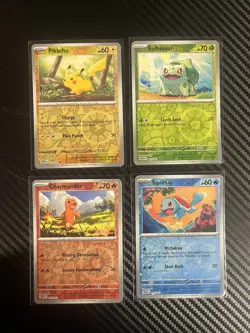 Pokemon 151 COSTCO TIN PROMO SET - Cosmos Holos - 4 Card Set NM - Image 1