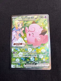 Pokemon TCG Lillie's Clefairy EX Journey Together Sir Card 184/159 NM Condition - Image 1