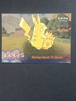 Topps Pokemon Card Racing Cheek To Cheek Holo Foil Pikachu's Vacation #48 MP - Image 1