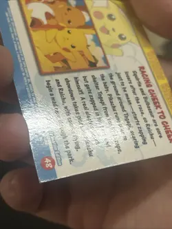 Topps Pokemon Card Racing Cheek To Cheek Holo Foil Pikachu's Vacation #48 MP - Image 4