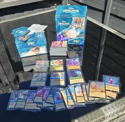 Disney Lorcana Azurite Sea Collection: 196 Cards (3x Legendary) +Trove Box &Dice - Image 1
