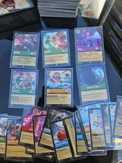 Disney Lorcana Azurite Sea Collection: 196 Cards (3x Legendary) +Trove Box &Dice - Image 2