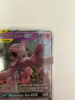 Mewtwo & Mew GX 71/236 Unified Minds Ultra Rare Holo TAG TEAM Pokemon Card - Image 3