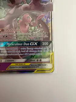 Mewtwo & Mew GX 71/236 Unified Minds Ultra Rare Holo TAG TEAM Pokemon Card - Image 4