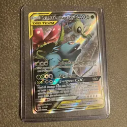 Pokemon TCG Celebi & Venusaur GX Holo Ultra Rare Card Tag Team SM167 - Image 1