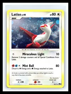 💥 Pokemon Latias Pop Series 7 3/17 Ultra Rare Holo Card - 2008 - Image 1