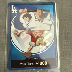 Monkey D. Luffy Dodgers promo Don!! Card One Piece 2026 Night x Dodgers - Image 1