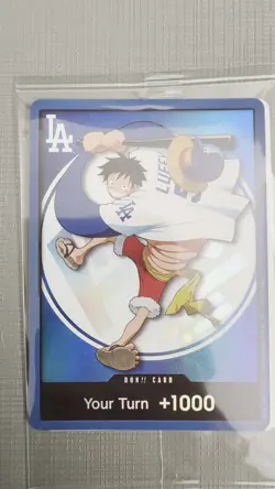 Monkey D. Luffy Dodgers promo Don!! Card One Piece 2026 Night x Dodgers - Image 2