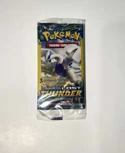 Pokemon TCG Sun And Moon Lost Thunder 3-Card Booster Pack!! 2 Pack Bundle!Sealed - Image 1