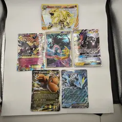 Lot Of 6 Jumbo Holo Pokemon Cards, EX, Basic, Legend And Mega - Image 1