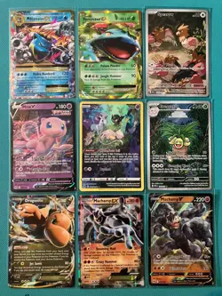 x9 Pokemon Cards Mew Blastoise Dragonite Venusaur Machamp Holo Rare ENG Lot NM-M - Image 1