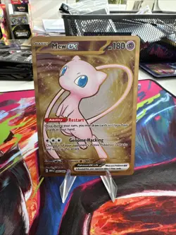 Pokemon TCG Mew Ex 205/165 Full Art Scarlet & Violet 151 Metal card - Image 1