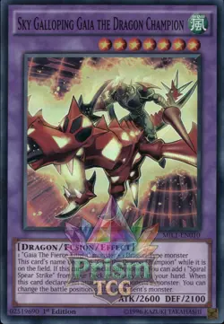 1st ed Sky Galloping Gaia the Dragon Champion super rare MIL1-EN010 Yugioh - Image 1