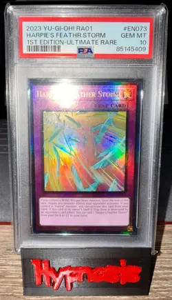 Yu-Gi-Oh! Harpie's Feather Storm 1st Ed. Pristmatic Ultimate Rare PSA 10 #EN-073 - Image 1