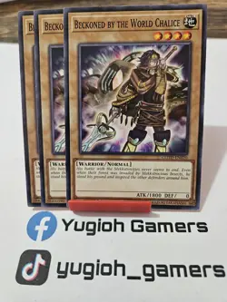 Yu-Gi-Oh Beckoned By The World Chalice X3 COTD 1st Edition Common Light Played - Image 1