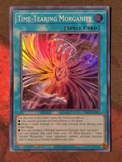 Yugioh Time-Tearing Morganite CYAC-EN067 Super Rare 1st Edition NM - Image 1