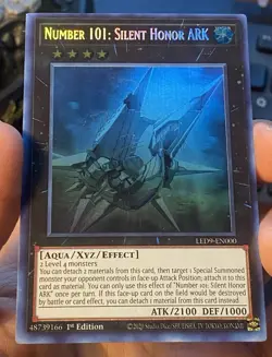 Yugioh Number 101 Silent Honor ARK Duels from the Deep Holo 1st LED9-EN000 NM+ - Image 1