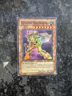 YUGIOH ELEMENTAL HERO BLADEDGE SUPER RARE Holo NM Or Better - Image 1