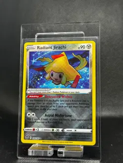 Radiant Jirachi 120/195 Pokemon Silver Tempest SWSH Radiant Rare Holo Card NM - Image 1