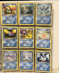 Pokemon TCG WOTC Binder Collection. 144 Cards. 9 Holos. Vintage card lot. Used - Image 5