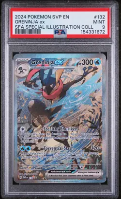 Pokemon Greninja ex SFA Special Illustration Coll. Promo SVP EN 132 PSA 9 Mint - Image 1