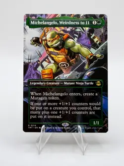 Michelangelo Weirdness to 11 Borderless MTG TMNT Non Foil (Showcase) - Image 1