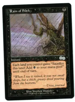 Rain of Filth -- MTG (SP+ Quality) - Urza's Saga - See pics/scans! - Image 1
