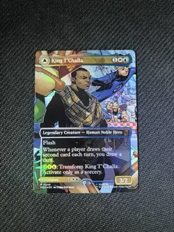 King T'Challa Black Panther, Hope Enduring (0346) Borderless MTG Foil - M/Nm - Image 1