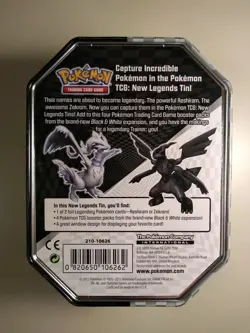 Zekrom Black & White Pokemon Collectible Tin Filled With Random Cards HOLOS ETC. - Image 2