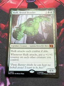 Hulk, Brutal Brawler MSC 833 FOIL (MTG Marvel Super Heroes Commander 2026) - Image 2