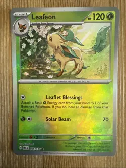 Leafeon Pokeball Reverse Holo 005/131 Prismatic Evolutions Pokemon Card NM - Image 1
