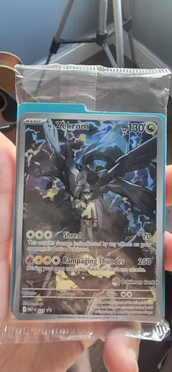 Pokemon TCG N’s Zekrom Ascended Heroes ETB Pokemon Center Stamped Promo Sealed - Image 1