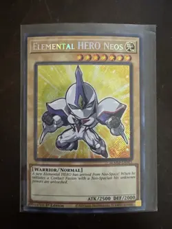 Yugioh Elemental Hero Neos 1st Edition Secret Rare Chibi Art NM - Free Holo Y - Image 1