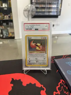 2000 POKEMON PROMO BLACK STAR #11 EEVEE-HOLO PROMO-POKEMON LEAGUE PSA 8 - Image 1
