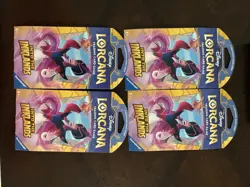 Disney Lorcana TCG Into The Inklands Sleeved Booster Packs HEAVY X4 - Image 1