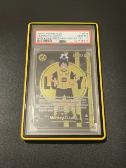 Monkey D Luffy ST13-003 BVB Borussia Dortmund ONE PIECE Matchday Promo EN PSA 10 - Image 1