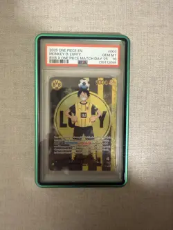 PSA 10 Monkey D Luffy ST13-003 BVB Borussia Dortmund ONE PIECE Matchday Promo EN - Image 1