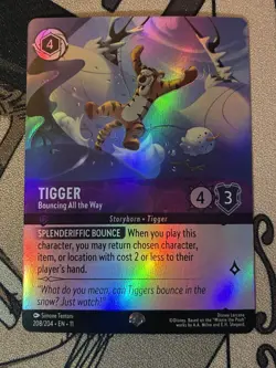Tigger Bouncing All the Way 208/204 Epic Holofoil Winterspell Disney Lorcana - Image 2