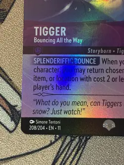 Tigger Bouncing All the Way 208/204 Epic Holofoil Winterspell Disney Lorcana - Image 3