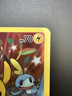 Pokemon TCG Pikachu SWSH020 Sword & Shield Black Star Promo Full Art Holo - NM - Image 3